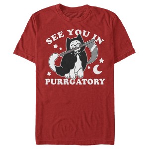 Men's Lost Gods Halloween See You In Purrgatory T-Shirt - 1 of 4