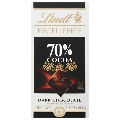 Lindt Excellence 70% Cocoa Dark Chocolate Candy Bar - 3.5 Oz. : Target