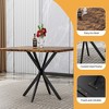 Racxily Square Dining Table for 4-6 Person, Mid Century Modern Design for Kitchen & Office, Space Saving - 4 of 4
