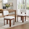 GDFStudio Edgell Modern Rubberwood and Fabric Upholstered Dining Chairs (Set of 2) - 2 of 4