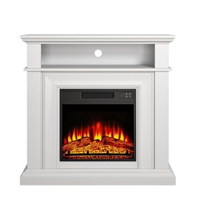 Festivo 36" Compact Freestanding Electric Fireplace White - 1 of 4