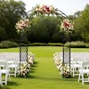 Heavy Duty Iron Garden Trellis Arch, Weather-Resistant with Ground Stakes for Climbing Plants, Patio, Lawn, Pathway, Wedding, or Party Decor - 4 of 4