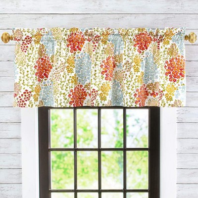 Colorful Floral Polyester Rod Pocket Valance