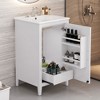 Okak 20 Inch Bathroom Organizer Bathroom Storage Cabinet with Sink Vanity with Door Shelf - 2 of 4