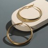 SOHI Women's Champayne Gold Minimal Circular Hoop Earrrings - 2 of 4