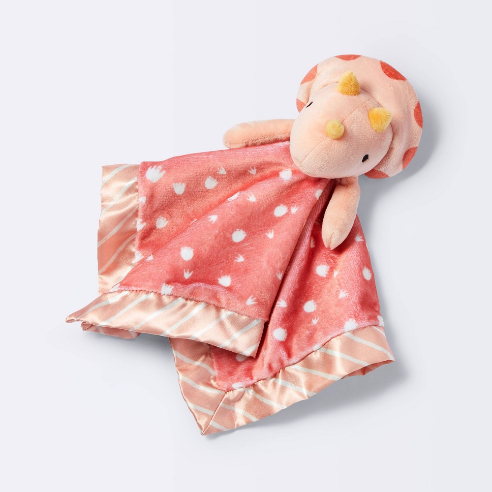 Small Security Blanket Dinosaur - Pink - Cloud Island™: Animals, Baby Blankets, Knitted, 14 x 14 Inches