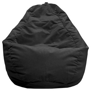 Gold Medal Micro-Fiber Suede Bean Bag Chair - Black