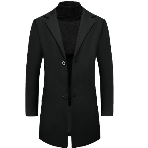 Mens mid 2024 length overcoat