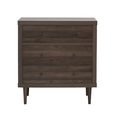 GDFStudio Mid Century Modern Faux Wood 3 Drawer Chest