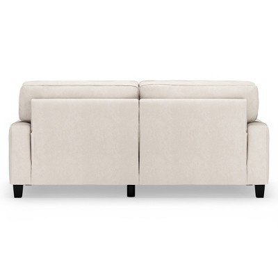 Creamy Comfort Recliner with Wood Accents and Removable Cushions