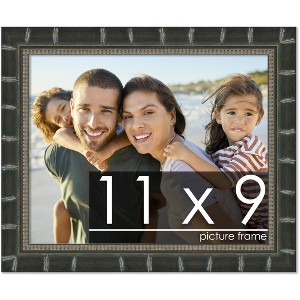 PosterPalooza | 11x9 Modern Bamboo Picture Frame, UV Acrylic, 5 Finishes - 1 of 4