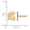 Black Bow Jewelry 14k Yellow Gold Michigan State Spartans NCAA Post Earrings - 2 of 3