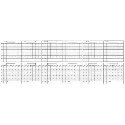 Undated Dry Erase Annual Wall Calendar 36"x100" - SwiftGlimpse