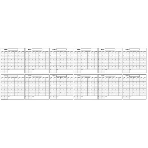 Jumbo Dry Erase Laminated Wall Calendar Huge 36 Inch by 48  Assorted Sizes 