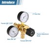 Unique Bargains Car Dual Gauge Argon CO2 Regulator Gauge Pressure CGA580 Gas Weld Regulator 5.91" Black 1PC - 3 of 3