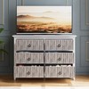 Fluted Dresser, 6 Drawer Dresser for Bedroom, Modern Waveform Panel Closet Dressers Chest with Circle Black Handle, for Nursery Bedroom, Hallway - 3 of 4