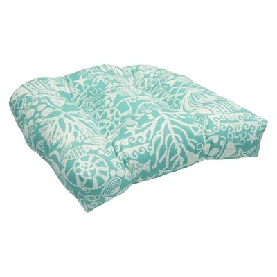 Blazing Needles, 19-inch U-Shaped Spun Polyester Outdoor Tufted Dining Chair Cushion