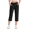 Capris for Women with Pockets Elastic Waist Dressy Casual Hiking Golf Capri Pants - 2 of 4