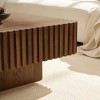NicBex Stylish Square Handcraft Drum Coffee Table with Sturdy MDF Pedesta,Modern Side Table for Living Room,Apartment,Walnut - 2 of 4