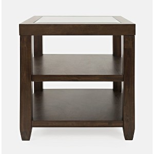 Jofran,Urban Icon Contemporary Glass Inlay End Table with Storage - 1 of 4