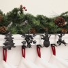 4pk Original MantleClip with Assorted Icons Black: Freestanding, Metal Stocking Hangers for Mantel Decor - 2 of 2