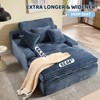Dolonm 75" Deep Seat Lazy Sofa,Corduroy Sleeper Sofa Bed & Cloud Lounge Chair,High-Resilience Sponge,4 Pillows,for Living Room/Office - 3 of 4
