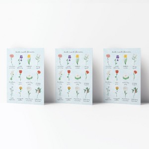 Birthday Greeting Card Pack (3ct) "Birth Month Flowers" by Ramus & Co - 1 of 4