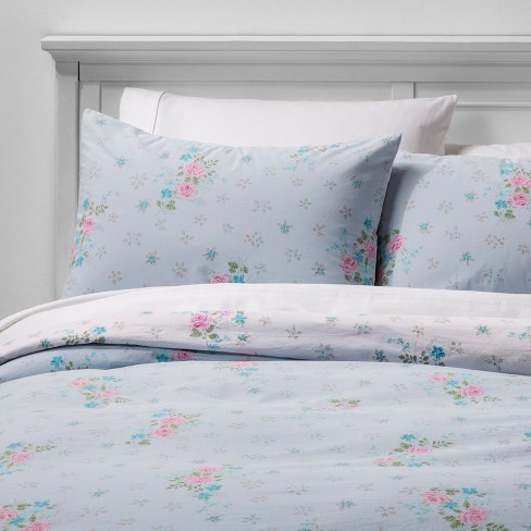 King Lily Rose Duvet Cover Set Blue Simply Shabby Chic Target