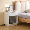 Karl Home 1-Drawer White MDF (Medium-Density Fiberboard) 17.72in. W Nightstands - 2 of 4