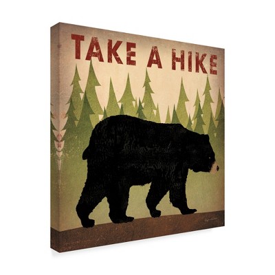 Trademark Fine Art -Ryan Fowler 'Take A Hike Black Bear' Canvas Art
