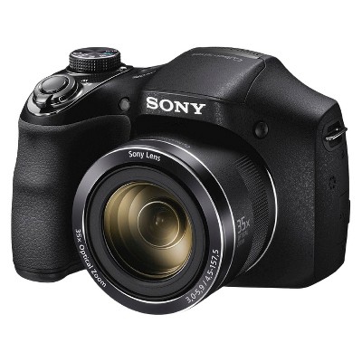 Sony DSCH300/B 20MP Digital Camera with 35X Optical Zoom - Black