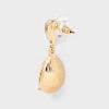 Double Stone Teardrop Earrings - A New Day™ Gold - 3 of 3