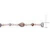 EVERLY JEWELRY | 3-10mm Multi-Color Cultured Freshwater Pearl Endless Necklace, 80 inc - 2 of 4