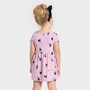 Toddler Girls' Short Sleeve Halloween Cats Dress - Cat & Jack™ Lavender - 2 of 3