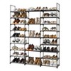 Wikineon 3-Row 9-Layer Shoe Rack with Hooks: Extra-Large Capacity to Hold 50 Pairs of Shoes, Practical Hooks - 4 of 4