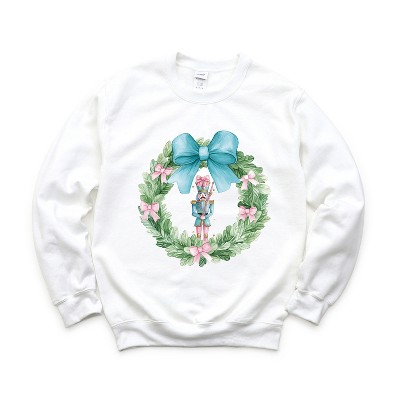 Simply Sage Market Women's Graphic Sweatshirt Nutcracker Wreath Coquette