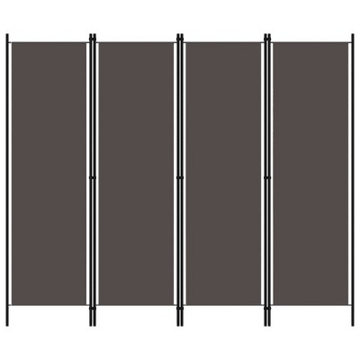 vidaXL 4-Panel Room Divider Anthracite 78.7"x70.9"