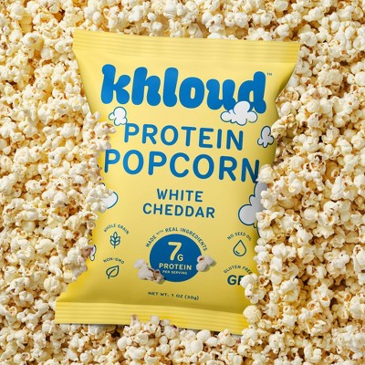 Khloud White Cheddar Protein Popcorn - 1oz