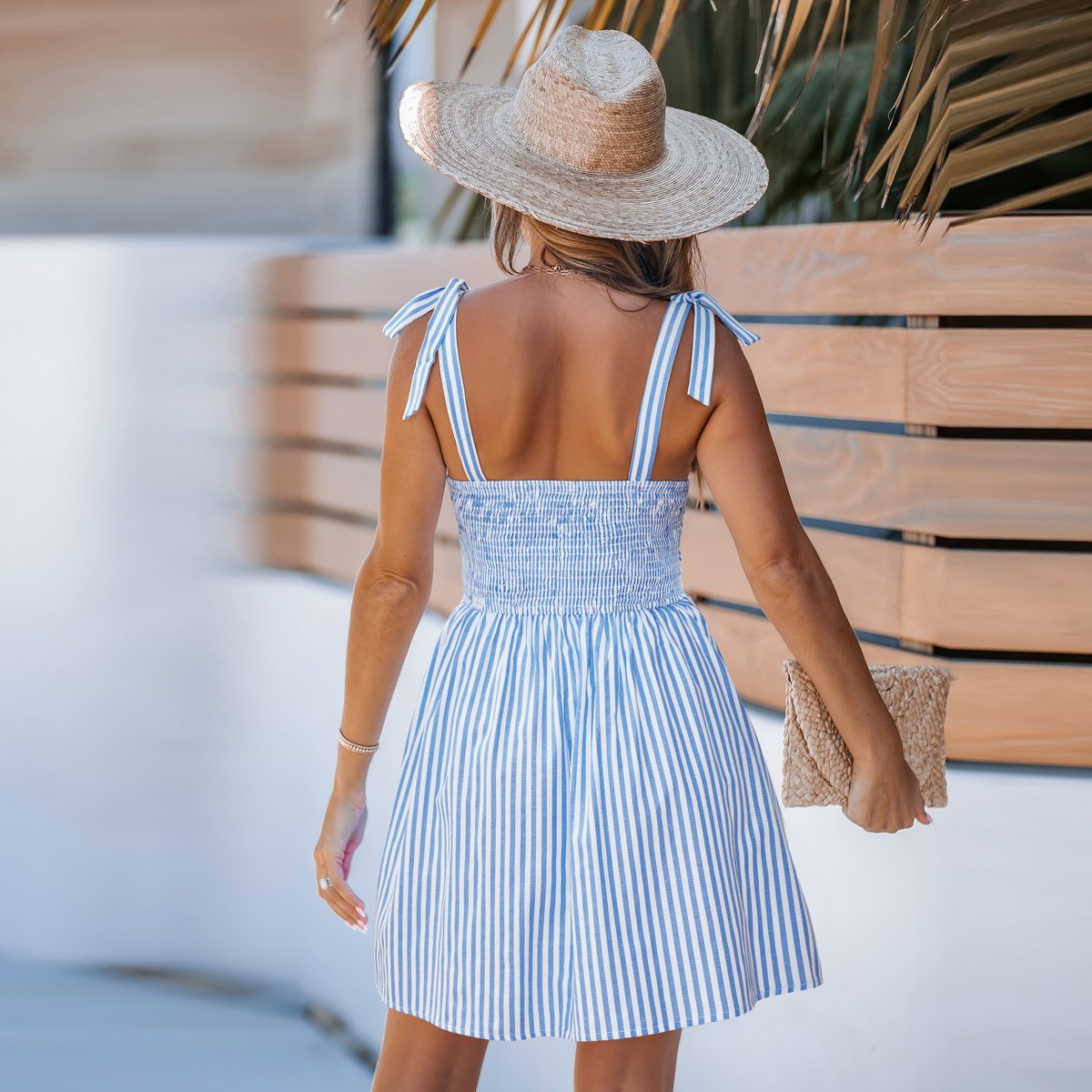 Женские платья Cupshe Women's Breezy Striped Beach Dress-S-Blue — фото 4