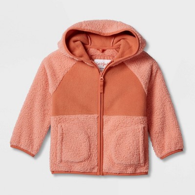 Toddler Long Sleeve Fleece Jacket - Cat & Jack™ Coral Pink