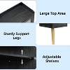 Shoe Cabinet with Glass Doors, 5-Tier Entryway Shoe Organizer Storage Rack with Large Capacity and Adjustable Shelves for Hallway, Living Room, Black - 4 of 4