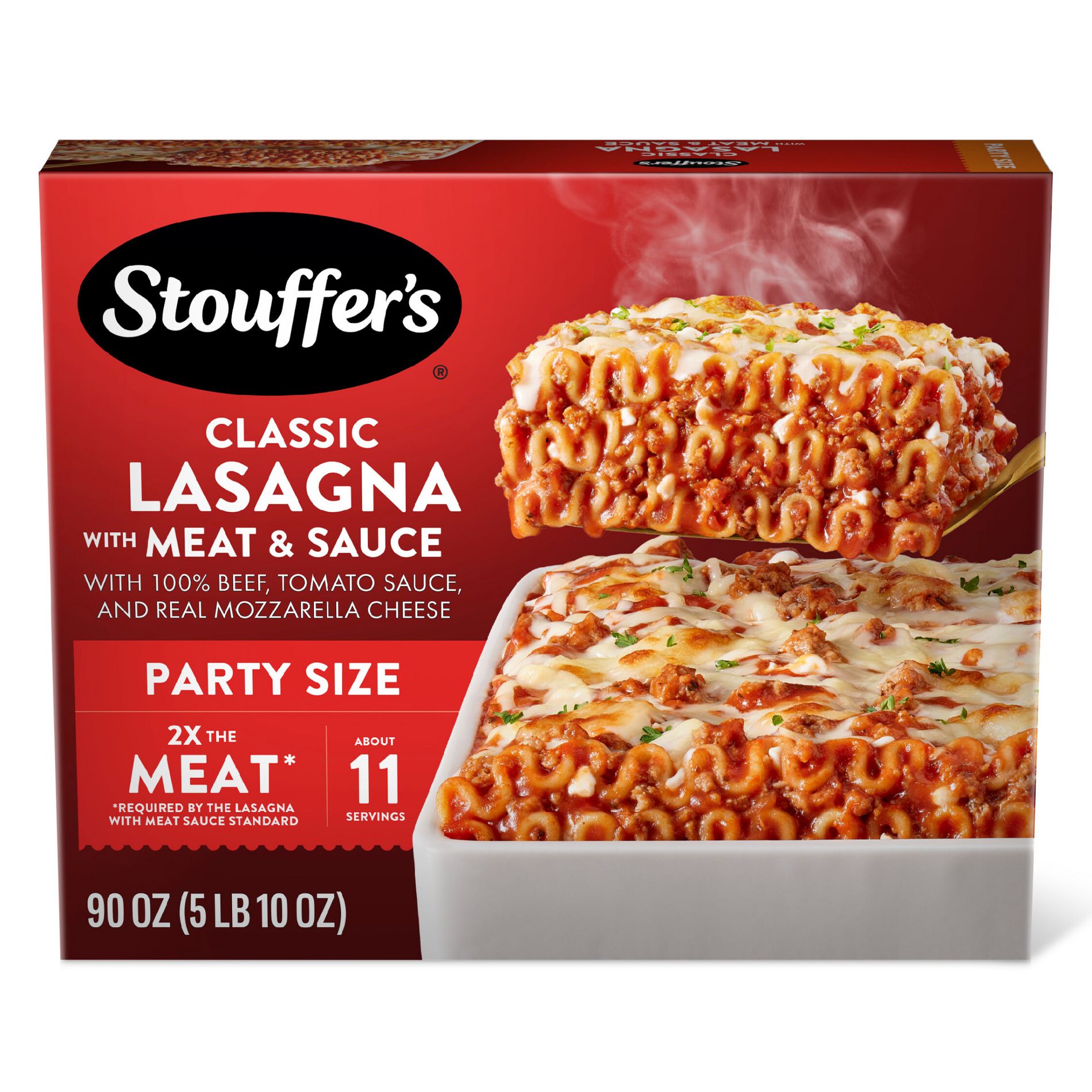 Stouffer's Party Size Frozen Lasagna with Meat & Sauce - 90oz