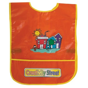 Creativity Street® Children's Artist Smock, Ages 3 to 8, Orange, 15" x 12", 1 Piece - 1 of 4
