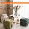 Aoibox Square Cube Corduroy Woven Sofa Stool Ottoman Bench with Thickened Padding, Soft Breathable Fabric, Wooden Solid Frame for Seat in Bedroom,etc. - 3 of 3