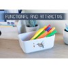 Nat & Jules Dean Crouser Hummingbird Watercolor White 6.5 x 4 Ceramic and Bamboo Butter Dish - 3 of 4