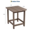 Square HDPE Outdoor Side Table – Durable Adirondack Patio End Table for Beach/Porch, Weather-Resistant & Easy to Assemble - 2 of 4