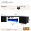 Aoxun 70" Floating Fireplace TV Stand with 36" Electric Fireplace, Wall Mounted Fireplace Entertainment Center with Storage - 2 of 4