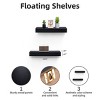SEVOBAL Decorative Bookshelf Floating Shelves Wall Mounted Wood Shelf Hanging Bathroom Shelf Home Wall Decor Corner Shelf, Black, 18.11"*3.94"*1.57" - 4 of 4