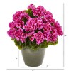 Nearly Natural 17-in Geranium Artificial Plant UV Resistant (Indoor/Outdoor) - 3 of 4