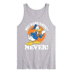 Men's - Disney - Donald Me Sarcastic Never Graphic Tank Top - 1 of 1